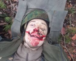 Dead soldier in Ukraine