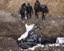 Mass grave in Mariupol