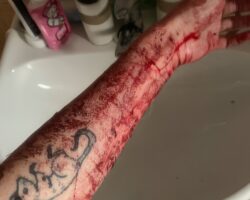 Teen goth bitch’s cuts
