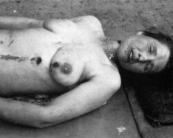 Vintage photo of dead woman