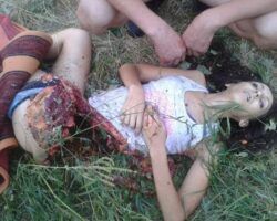 Ukrainian beauty ripped by bomb blast